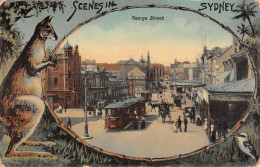 CPA AUSTRALIE / SCENES IN SYDNEY / GEORGE STREET / KANGOUROU - Andere & Zonder Classificatie