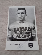 Autograph Cyclisme Cycling Ciclismo Ciclista Wielrennen Radfahren GERRITS MAT (Batavus-Continental-Alcina 1969) - Ciclismo