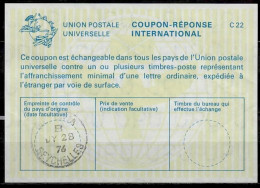 SEYCHELLES  La22 International Reply Coupon Reponse Antwortschein IRC IAS Cupon Respuesta O VICTORIA 28.07.76 - Seychellen (1976-...)