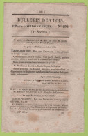 1834 BULLETIN DES LOIS - M. BARTHE PAIR DE FRANCE - ATTRIBUTIONS DU MINISTERE DE L'INTERIEUR ET DU MINISTERE DU COMMERCE - Decretos & Leyes