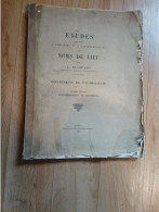 Livre - 62- Etudes Pour Servir A L'histoire Et L'interpretation Des Nons De Lieu Par Ricouart  -  Montreuil Sur Mer  Arr - Picardie - Nord-Pas-de-Calais