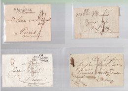 4 Lettres  Dite Précurseurs  Sur  Lettre   Ou Enveloppe 4  Marques  Postales Différentes 1815 - 1820 - 1823 - 1818 - 1801-1848: Precursors XIX