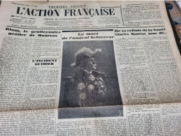 ACTION FRANCAISE 36/MAURRAS DAUDET/ BLUM GENTLEYOUTRE/MORT SCHWERER /CELLULE MAURRAS/LETTRE FRANCO - Autres & Non Classés