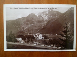 Carte Postale 614 Massif Du Mont Blanc Les Praz De Chamonix Et Le Dru Levy Et Neurdein Réunis X - Otros & Sin Clasificación