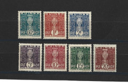 GUINEE   1938  Taxe   Y.T. N° 26  à  35  Incomplet  NEUF* - Unused Stamps