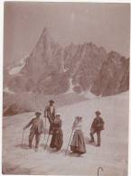 Lot De 2 Ancienne Photographie Amateur / Personnes à La Montagne - Ancianas (antes De 1900)
