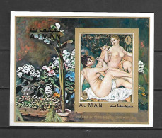 Ajman 1971 Art - Paintings - Nude - Auguste Renoir IMPERFORATE MS MNH - Ajman