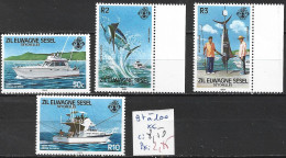 SEYCHELLES ZIL ELOIGNE SESEL 97 à 100 ** Côte 8.50 € - Seychellen (1976-...)