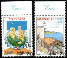 MONACO   -   2001 .  Y&T N° 2298 / 2299 Oblitérés.   EUROPA.   L' Eau - Used Stamps