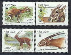 VIETNAM 2000 - WWF - Cervidé Psao La - 4 V. - Unused Stamps