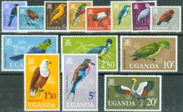 OUGANDA 1965 - Série Courante: Oiseaux Et Rapaces - 14 V. - Adler & Greifvögel