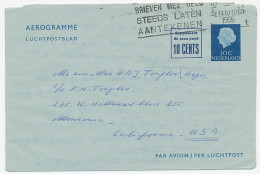 Luchtpostblad G. 17 Amsterdam - Monrovia USA 1965 - Interi Postali