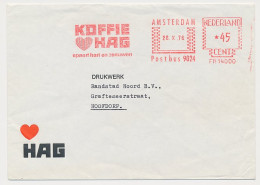 Meter Cover Netherlands 1976 Coffee - Hag - Amsterdam - Sonstige & Ohne Zuordnung