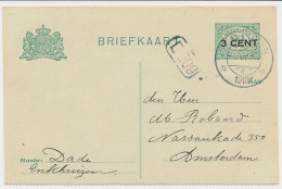 Briefkaart G. 96 B I Enkhuizen - Amsterdam 1918 - Entiers Postaux