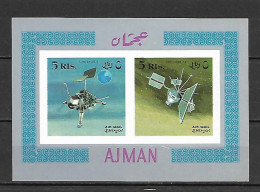 Ajman 1968 Space IMPERFORATED MS MNH - Asien