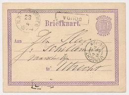 N.R. Spoorweg - Trein Haltestempel Gouda 1874 - Lettres & Documents