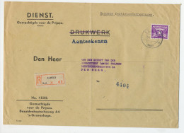 Em. Duif Dienst Antwoordenvelop Aangetekend Almelo 1942 - Unclassified