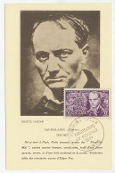 Maximum Card France 1951 Charles Baudelaire - Poet - Ecrivains