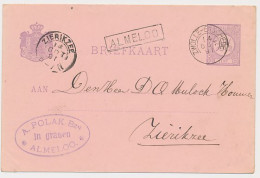 Trein Haltestempel Almeloo 1891 - Covers & Documents