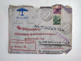 Lettera Via Aerea Da Genova Per S. Francisco Stati Uniti Del 1946 - Correo Aéreo