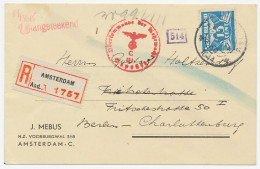 Em. Duif 1941 Aangetekend Amsterdam - Duitsland - Non Classés