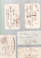 5 Lettres  Dite Précurseurs  Sur  Lettre   Ou Enveloppe 4  Marques  Postales Différentes 1837 - 1825 - 1821 - 1829 - 182 - 1801-1848: Precursori XIX