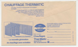 Postal Cheque Cover France 1991 Heating - Sin Clasificación