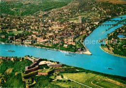 72895545 Koblenz Rhein Muendung Der Mosel In Den Rhein Deutsches Eck Festung Ehr - Koblenz