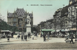 BRUXELLES : Place Anneessens. Carte Très Bon état. - Bruxelles (Città)