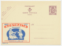 Publibel - Postal Stationery Belgium 1948 Yarn - Wool - Australia - Textil