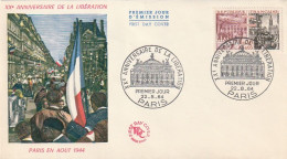 ///   FRANCE ///    PREMIER JOUR ---  FDC  ---  XX Anniversaire De La Libération - 1960-1969