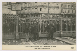 Grève Générale Des Chemins De Fer : Paris Gare Saint-Lazare Interdite (z3623) - Metropolitana, Stazioni