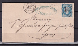 D 806 / NAPOLEON N° 22 SUR LETTRE - 1862 Napoléon III