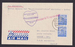 Flugpost Brief Air Mail DDR MEF Fünfjahrpaln KLM Super Constellation Amsterdam - Brieven En Documenten