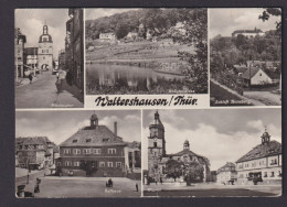 Ansichtskarte Waltershausen Thüringen Schloß Tenneberg Nikolaustor Rathaus - Sonstige & Ohne Zuordnung