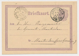 Sappemeer - Trein Takjestempel Harlingen - Winschoten 1876 - Brieven En Documenten