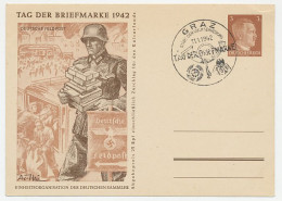 Postal Stationery Germany 1942 Philatelic Day Graz - Feldpost - Fieldpost - WO2