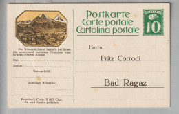 CH Ganzsache Mit Privatzudruck 10Rp. Ungebraucht Fritz Corrodi, Bad Ragaz - Enteros Postales
