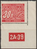 047/ Pof. DL 4, Corner Stamp, Non-perforated Border, Plate Number 2A-39 - Ongebruikt