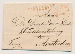 MAASTRICHT FRANCO - Amsterdam 1837 - Prijslijst - ...-1852 Precursores