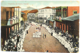 C. P. A. : PANAMA : Procession Del Rosario, Stamp In 1909 - Panamá