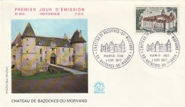 ///   FRANCE ///    PREMIER JOUR ---  FDC  ---  CHATEAU DE BAZOCHES DU MORVAN - 1970-1979