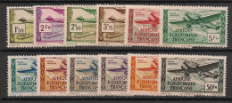 AEF - 1943 - Poste Aérienne PA N°YT. 30 à 41 - Série Complète - Neuf Luxe ** / MNH / Postfrisch - Nuovi