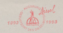 Meter Cover Germany 1993 100 Years Diesel Engines - Augsburg - Oil - Sonstige & Ohne Zuordnung