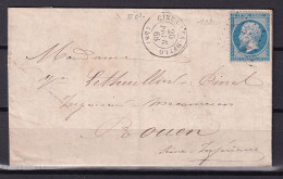 D 806 / NAPOLEON N° 22 SUR LETTRE - 1862 Napoléon III.