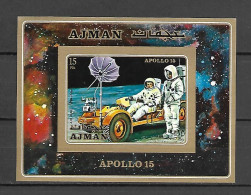 Ajman 1971 Space  - APOLLO 15 IMPERFORATE MS #2 MNH - Asie