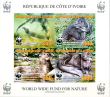 COTE D'IVOIRE 2005 - W.W.F.-Lutra Masculicollis-1er Tirage-1 BF Collectif ND - Ungebraucht