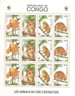 CONGO 1996 - WWF - Arctocèbe De Calabar  (maki) - Feuillet - Unused Stamps