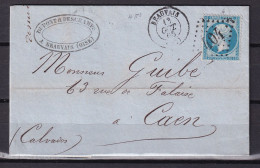 D 806 / NAPOLEON N° 22 SUR LETTRE - 1862 Napoleon III