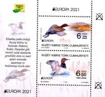 Chypre Turc 2021 - Europa - Faune Menacée - Canards Sauvages - 1 BF - 2021